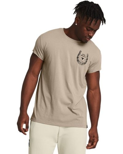 Under Armour Project Rock Balance Cap Sleeve T-shirt - Natural