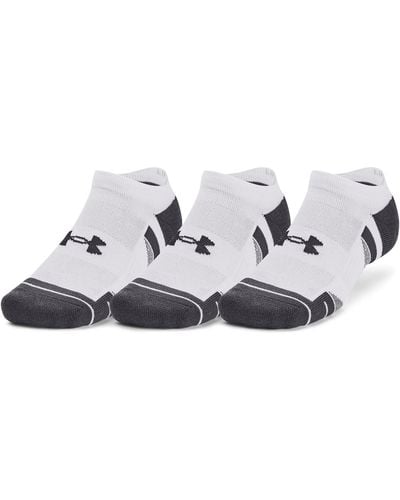 Under Armour Performance Tech 3-pack No Show Socks - White