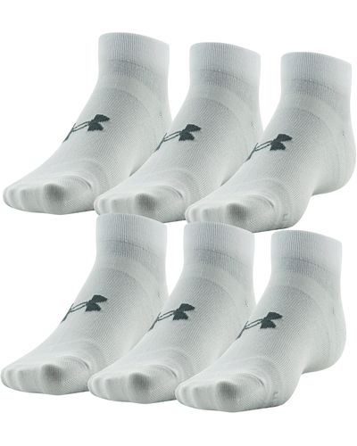 Under Armour Set Of 6 Pairs Essential Lite Low Cut Socks - Metallic