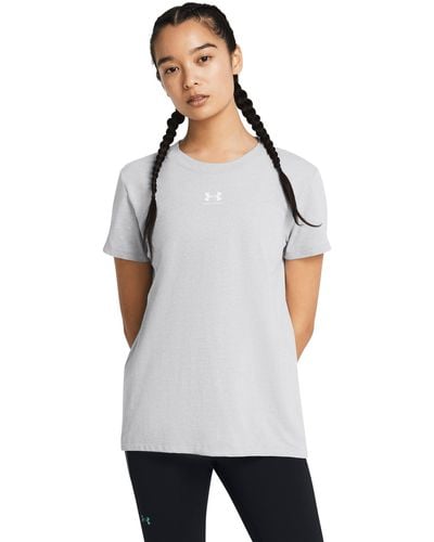 Under Armour Rival Core Short Sleeve - Gray