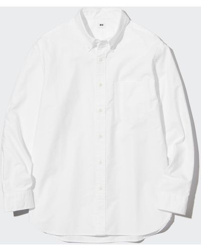 Uniqlo Algodón Camisa Oxford - Blanco