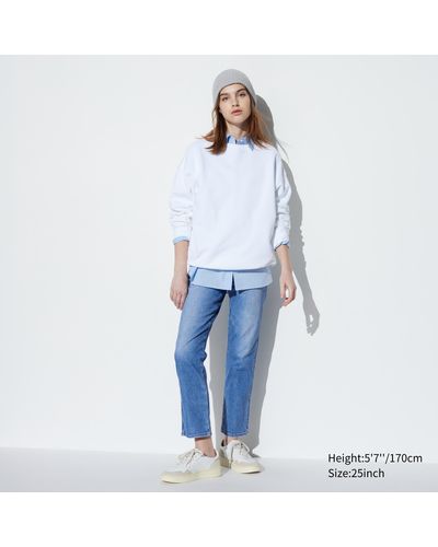 Uniqlo Gerade jeans in 7/8-länge (slim fit) - Blau