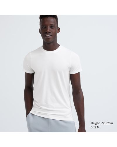 Uniqlo Poliéster HEATTECH Camiseta Térmica Cuello Redondo - Blanco