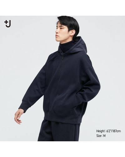 Uniqlo Poliéster +J Sudadera DRY Capucha - Azul