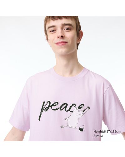 Uniqlo Baumwolle peace for all bedrucktes t-shirt (moomin) - Pink