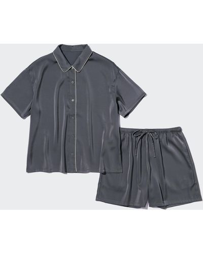 Uniqlo Poliéster Pijama Manga Corta - Azul