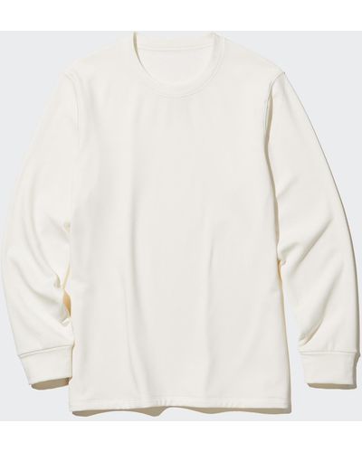 Uniqlo Poliéster HEATTECH Ultracálido Camiseta Térmica Cuello Redondo - Blanco