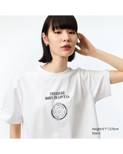 Uniqlo Baumwolle find your treasure ut bedrucktes t-shirt - Weiß