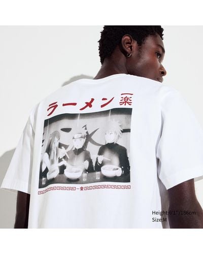 Uniqlo Baumwolle naruto ut bedrucktes t-shirt - Weiß