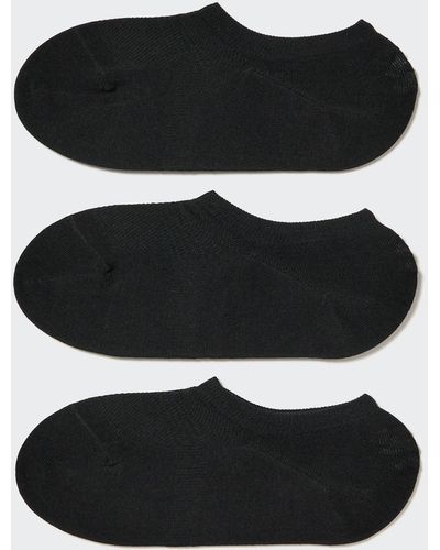 Uniqlo Algodón Calcetines Invisibles (3 Pares) - Negro