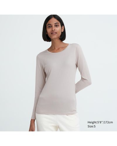 Uniqlo Poliéster HEATTECH Camiseta Térmica Cuello Redondo - Gris