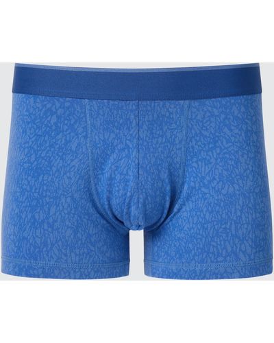 Uniqlo Gemusterte baumwolle unterhose mit niedrigem bund - Blau