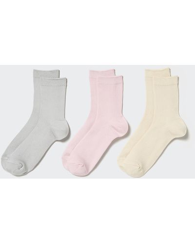 Uniqlo Poliéster Calcetines (3 Pares) - Rosa