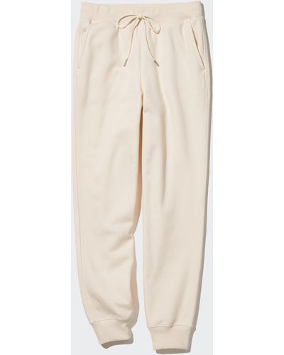 Uniqlo Poliéster HEATTECH Pantalón Jogger Térmico Felpa Forrado - Blanco