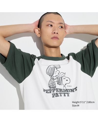 Uniqlo Baumwolle peanuts you can be anything! ut bedrucktes t-shirt - Grün