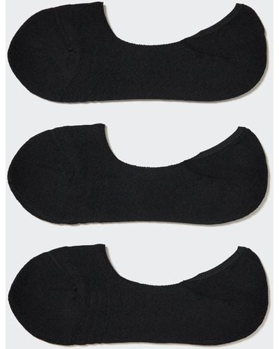 Uniqlo Algodón Calcetines Invisibles (3 Pares) - Negro