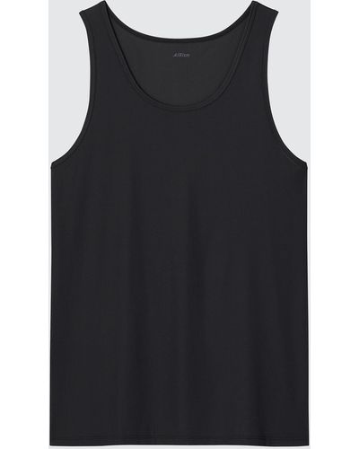 Uniqlo AIRism Camiseta Malla Antiolor Tirantes - Negro