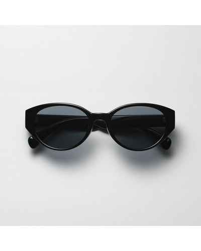 Uniqlo Ovale sonnenbrille - Schwarz