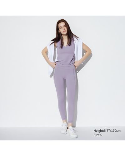 Uniqlo Polyester ultra stretch airism leggings mit taschen - Lila