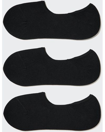 Uniqlo Algodón Calcetines Invisibles (3 Pares) - Negro