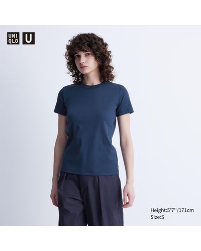 Uniqlo Baumwolle t-shirt - Blau