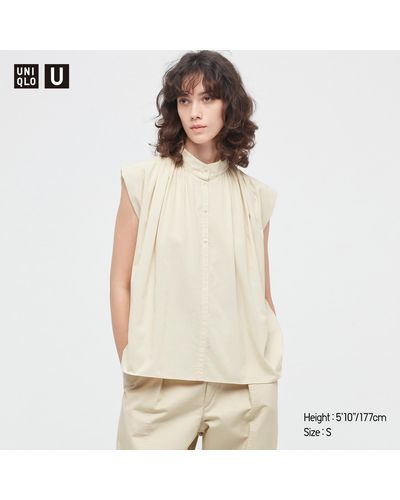 Uniqlo U Camisa Algodón Sin Mangas - Neutro