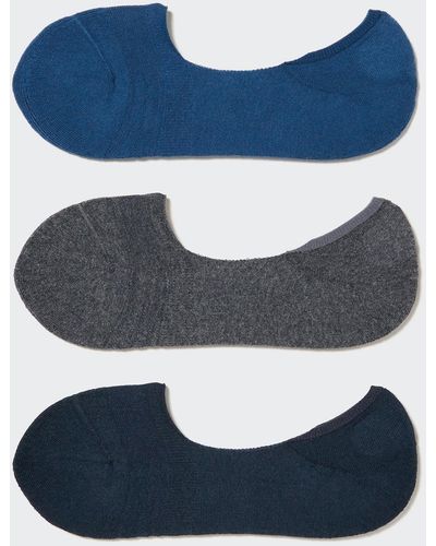 Uniqlo Algodón Calcetines Invisibles (3 Pares) - Azul