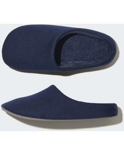 Uniqlo Zapatillas de Casa Felpa (Suela Goma) - Azul