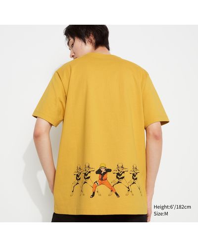 Uniqlo Algodón Naruto UT Camiseta Estampado Gráfico - Amarillo