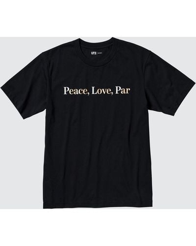 Uniqlo Baumwolle peace for all bedrucktes t-shirt (adam scott) - Schwarz