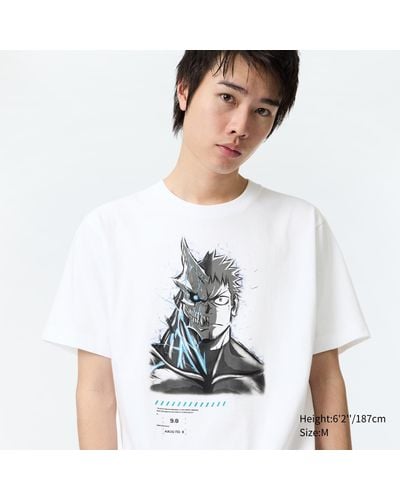 Uniqlo Baumwolle kaiju no.8 ut bedrucktes t-shirt - Weiß