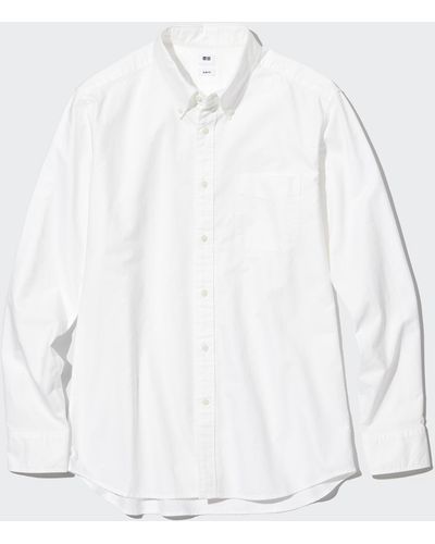 Uniqlo Algodón Camisa Oxford Slim Fit - Blanco
