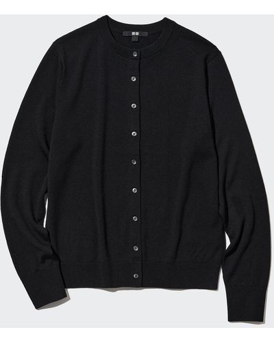 Uniqlo Cárdigan 100% Lana Extrafina de Merino Cuello Redondo - Negro