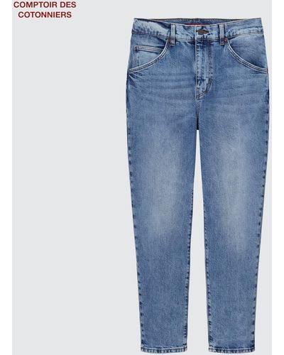 Uniqlo Polyester abgerundete jeans - Blau
