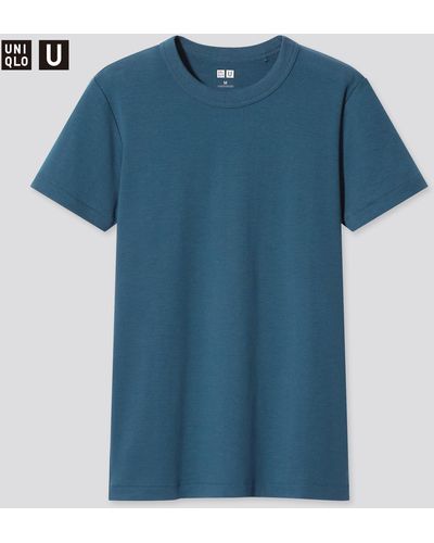 Uniqlo U Camiseta Cuello Redondo Algodón - Azul
