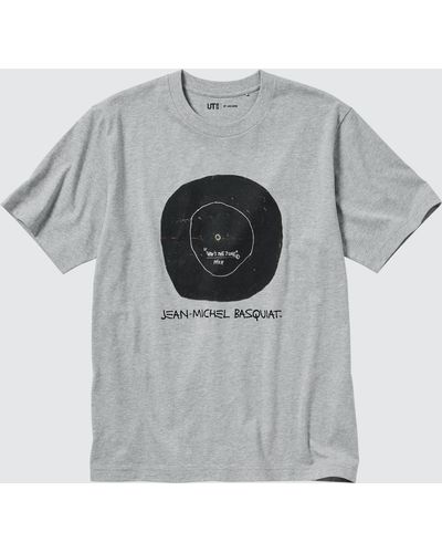 Uniqlo Algodón NY Pop Art Archive UT Camiseta Estampado Gráfico (Jean-Michel Basquiat) - Gris