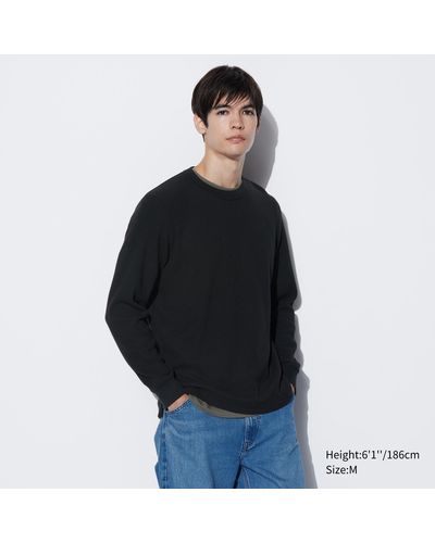 Uniqlo Algodón Camiseta Textura - Negro