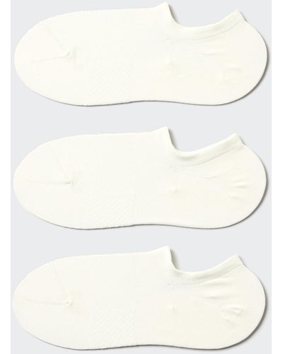 Uniqlo Polyester dry füßlinge (3 paar, mesh) - Weiß