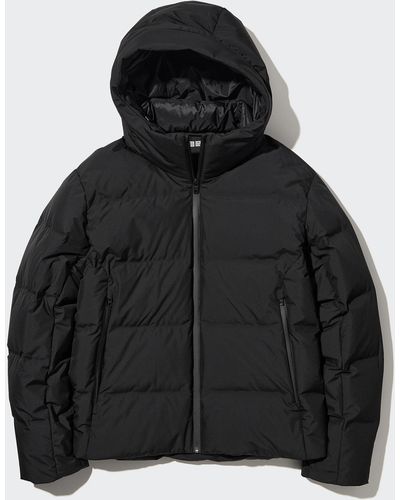 Uniqlo Poliéster Parka Plumas Sin Costuras 3D - Negro