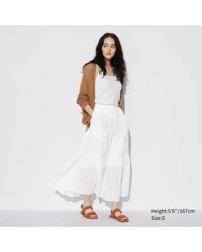 Uniqlo Falda Algodón - Blanco