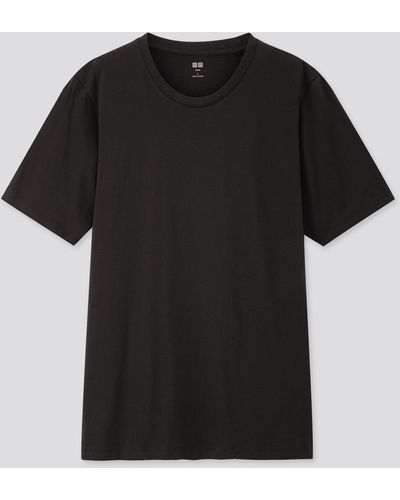 Uniqlo Camiseta 100% Algodón Supima Cuello Redondo (Edición 2021) - Negro