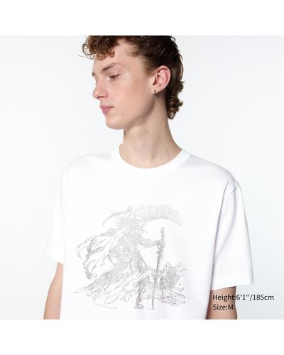 Uniqlo Baumwolle final fantasy ut bedrucktes t-shirt - Weiß