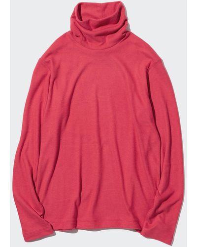 Uniqlo HEATTECH Camiseta Térmica Polar Cuello Alto - Rojo