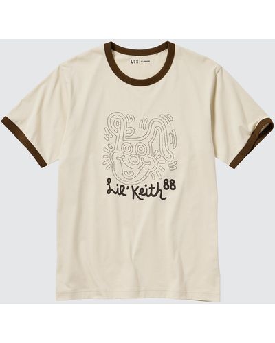 Uniqlo Algodón NY Pop Art Archive UT Camiseta Estampado Gráfico (Keith Haring) - Neutro