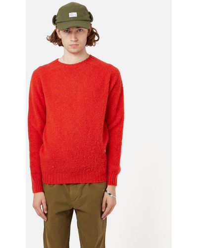 Bhode Supersoft Lambswool Jumper (made In Scotland) - Red
