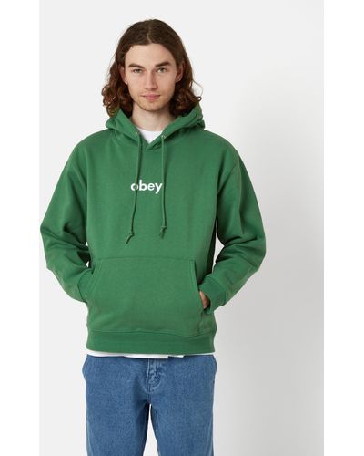 Obey Lowercase Hooded Sweatshirt - Green