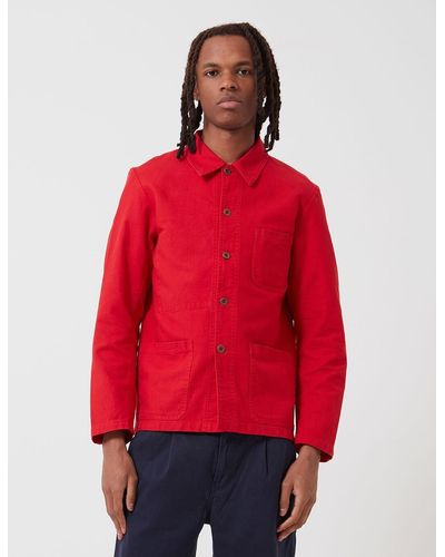 Vetra French Workwear Jacket Short (cotton Drill) - Red