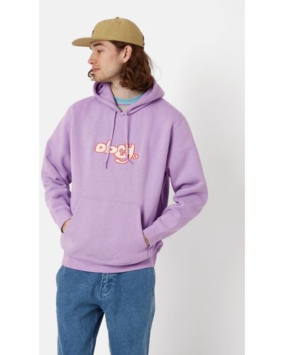 Obey Tag Hooded Sweatshirt - Purple