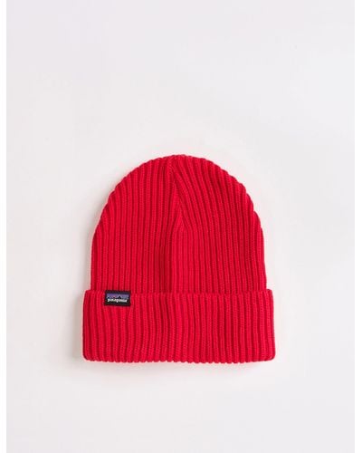 Patagonia Fishermans Rolled Beanie Hat - Red
