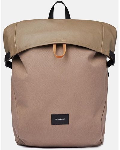 Sandqvist Alfred Rolltop Backpack (polycotton) - Natural